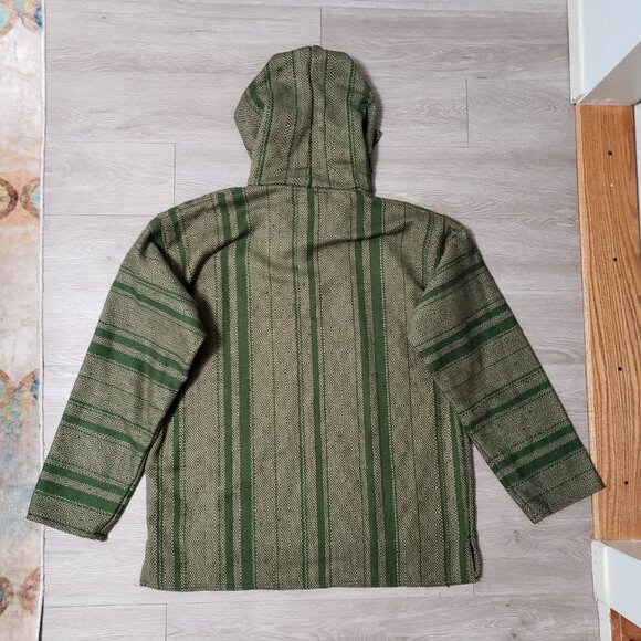 No Bad Days green Baja pullover hoodie casual size XL surf beach drug rug pocket - Picture 10 of 10